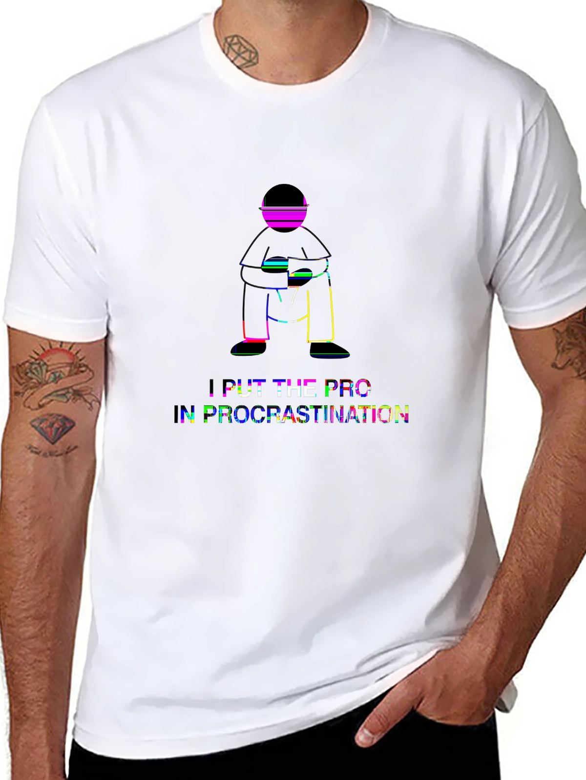 Funny Bone Tee – Minimalist stick figure