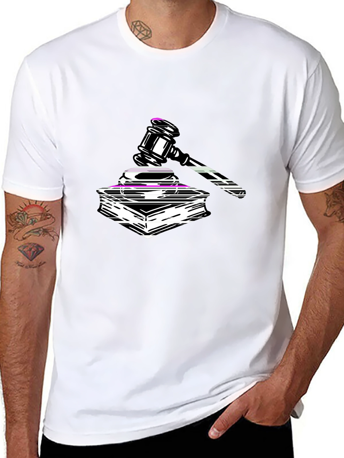 Side Hustle Tee – Gavel and books