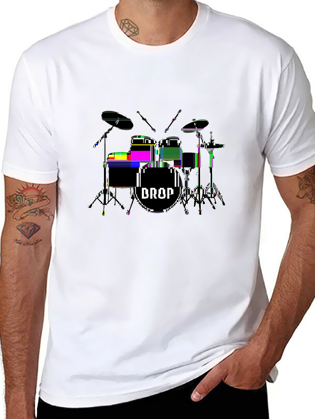Vibes Music Tee – Drum set music