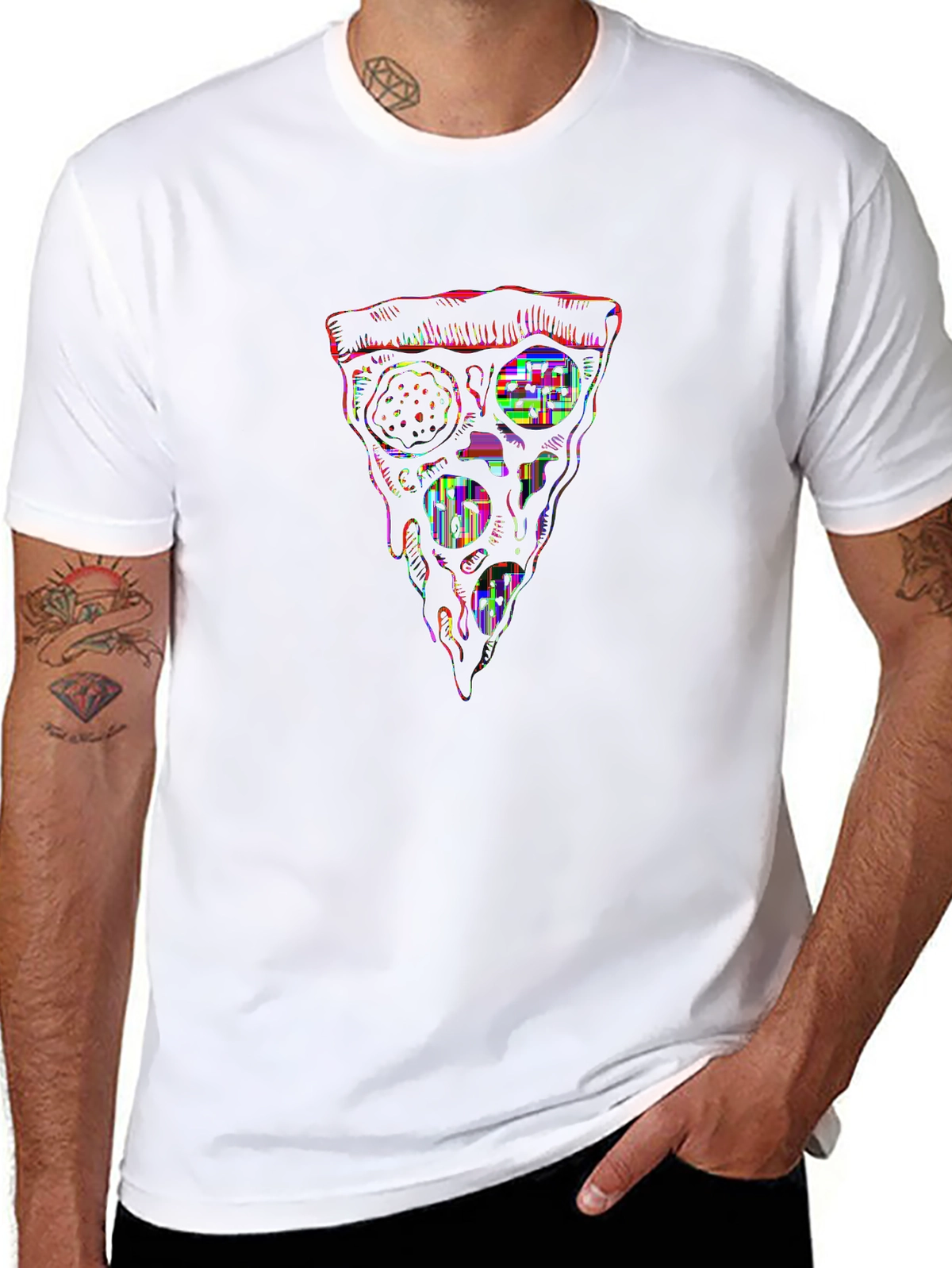 Foodie Vibes Tee – Pizza slice, 'PIZZA