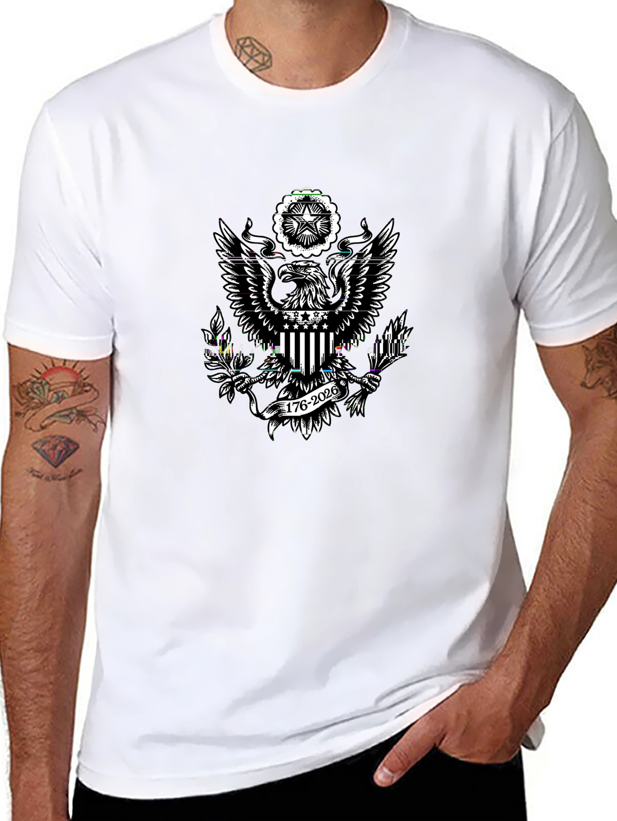 American Pride Tee – USA flag eagle