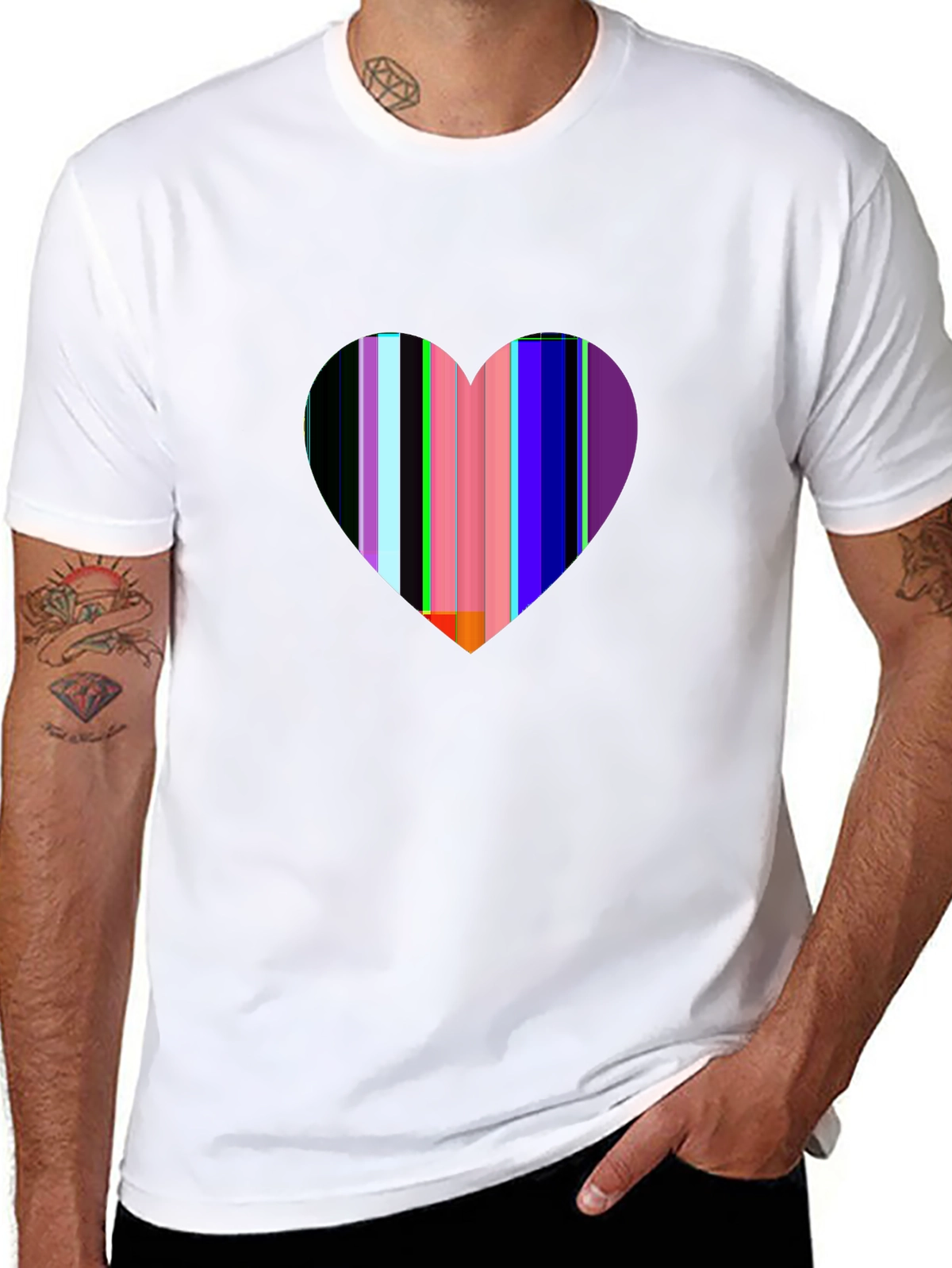 Vibes Music Tee – Piano keys heart