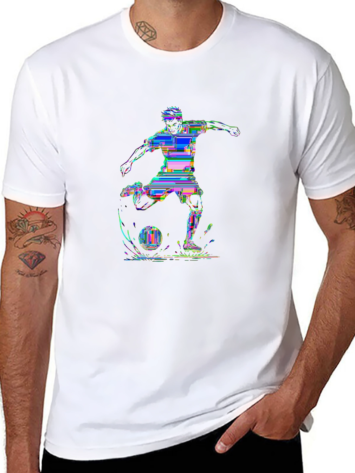 Soccer Fever Tee – Soccer player kicking
