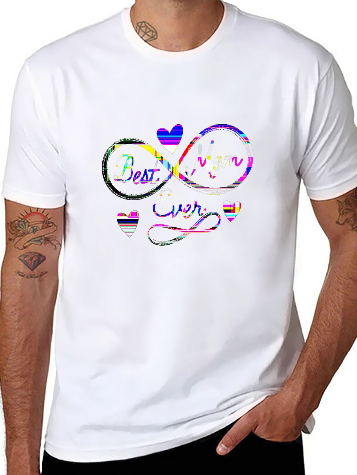 Family First Tee – Mom heart infinity