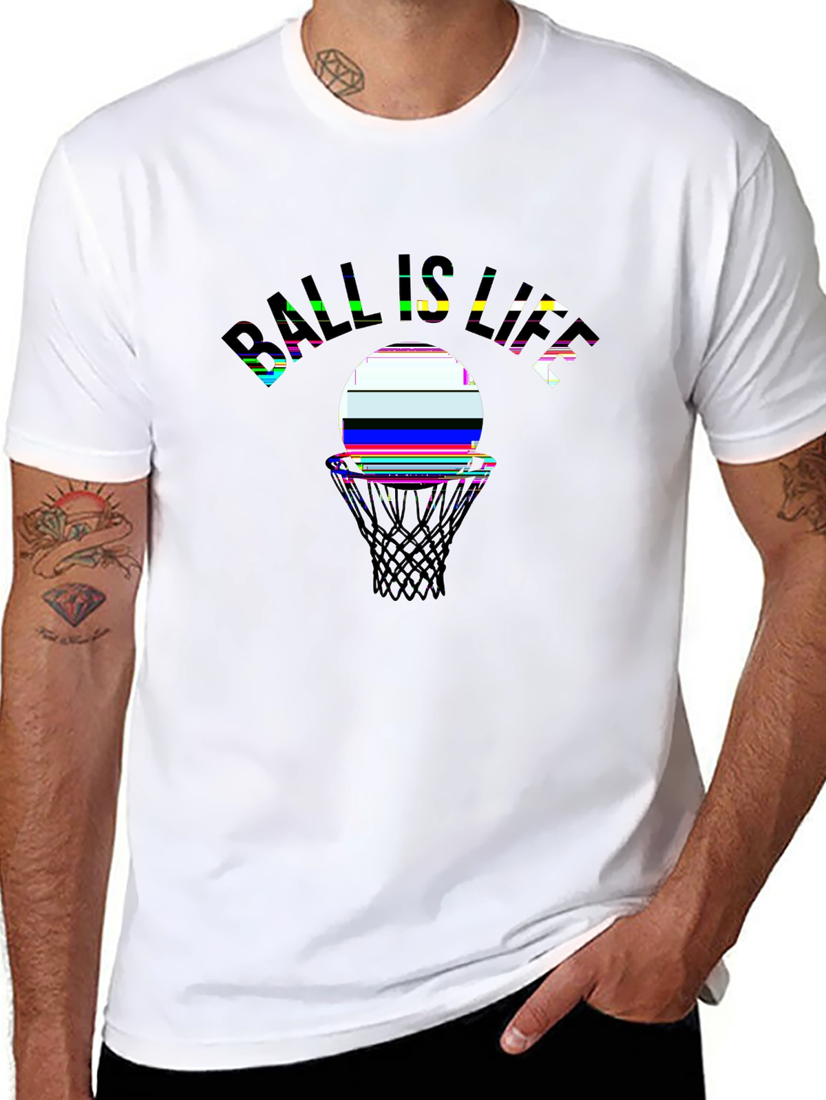 Game Day Premium Tee – Basketball hoop, 'BALL