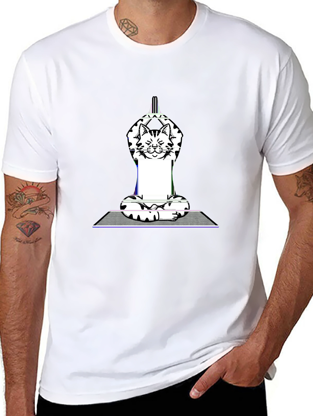 Pet Parent Tee – Cat stretching yoga