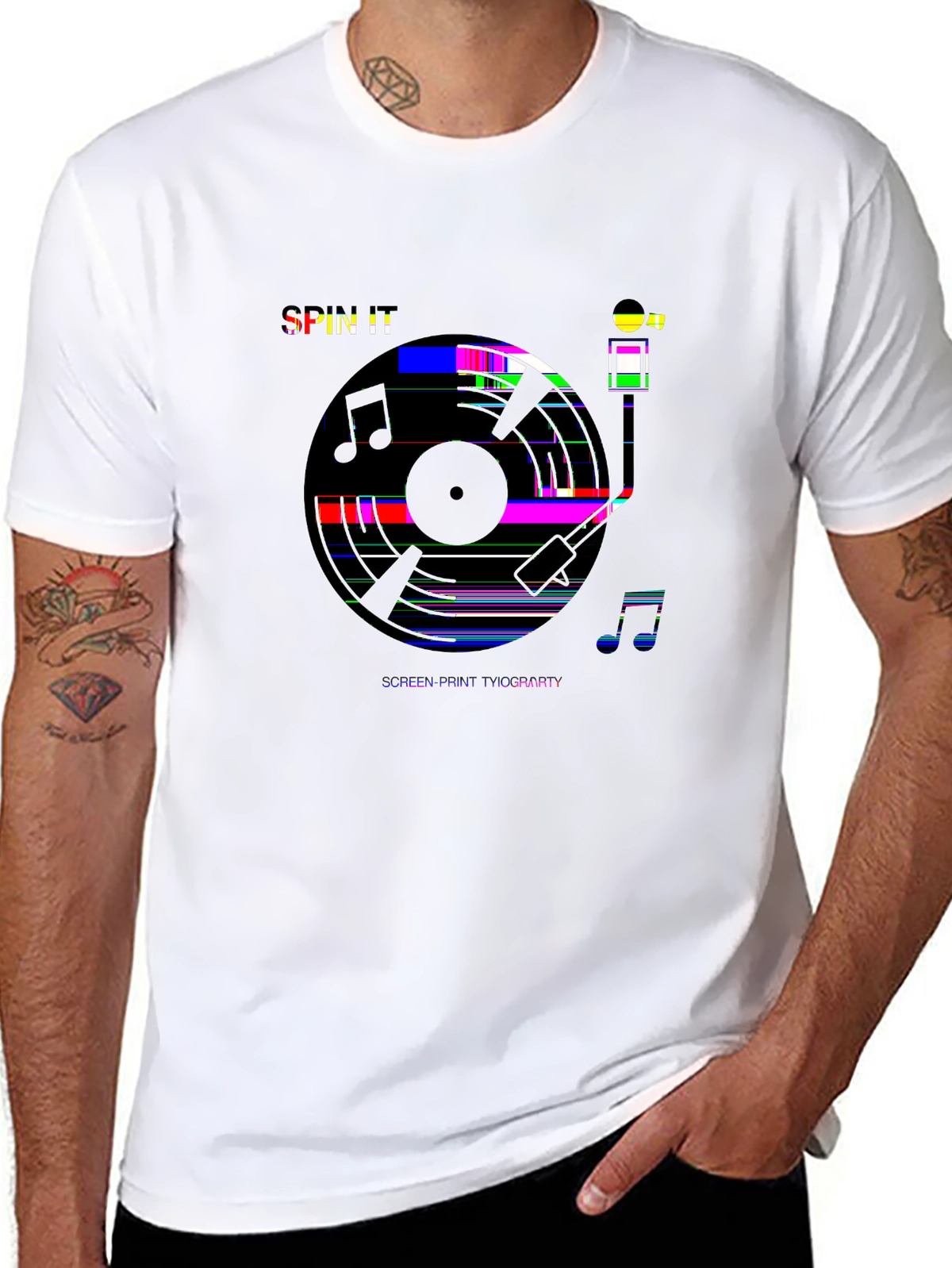 Retro Rewind Tee – Vinyl record with