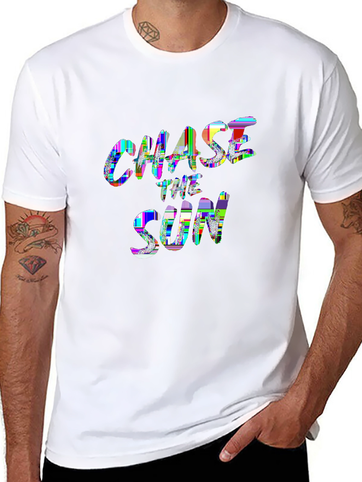 Minimal Statement Tee – Layered 'CHASE THE