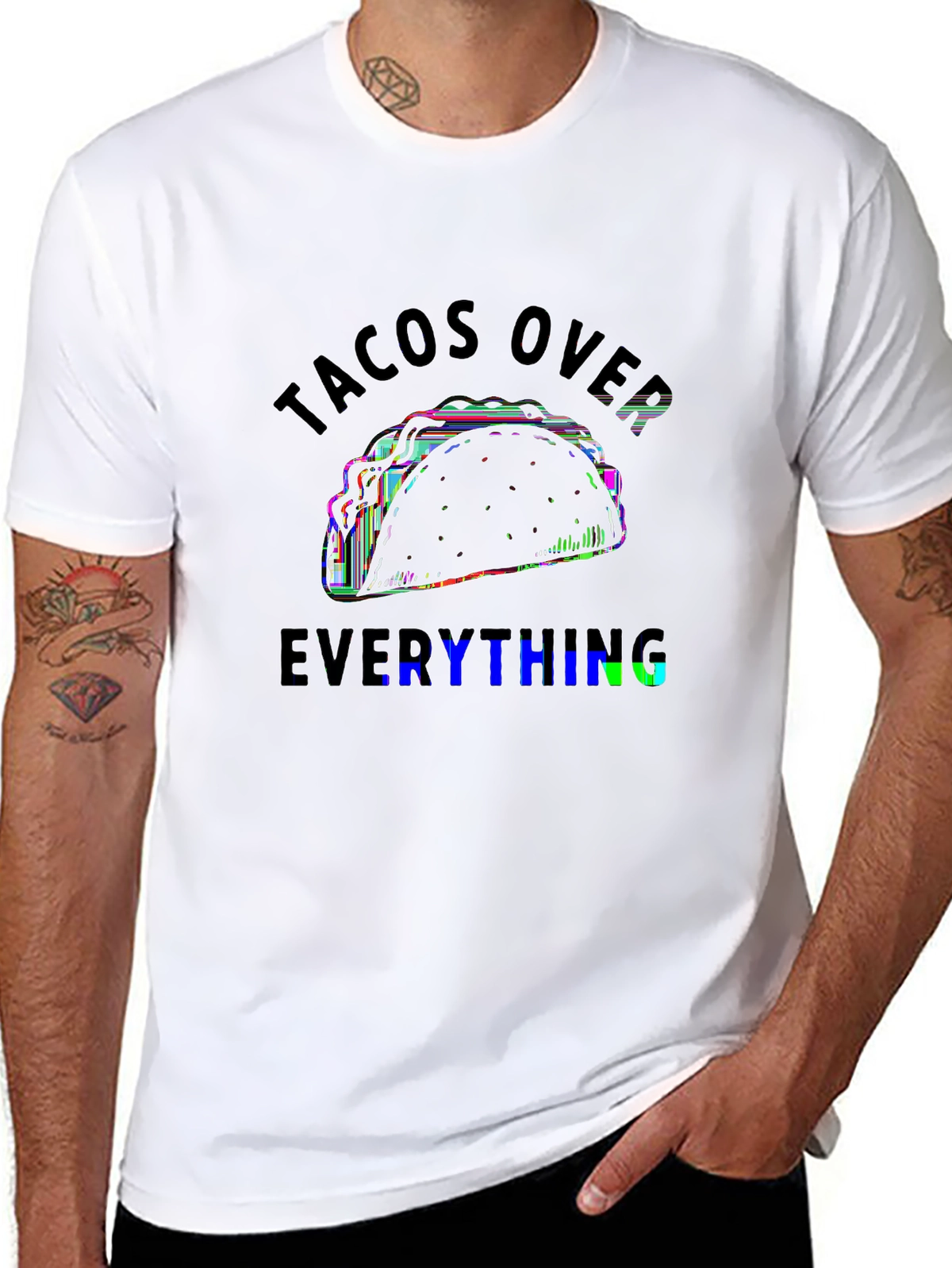 Foodie Vibes Tee – Taco illustration, 'TACOS