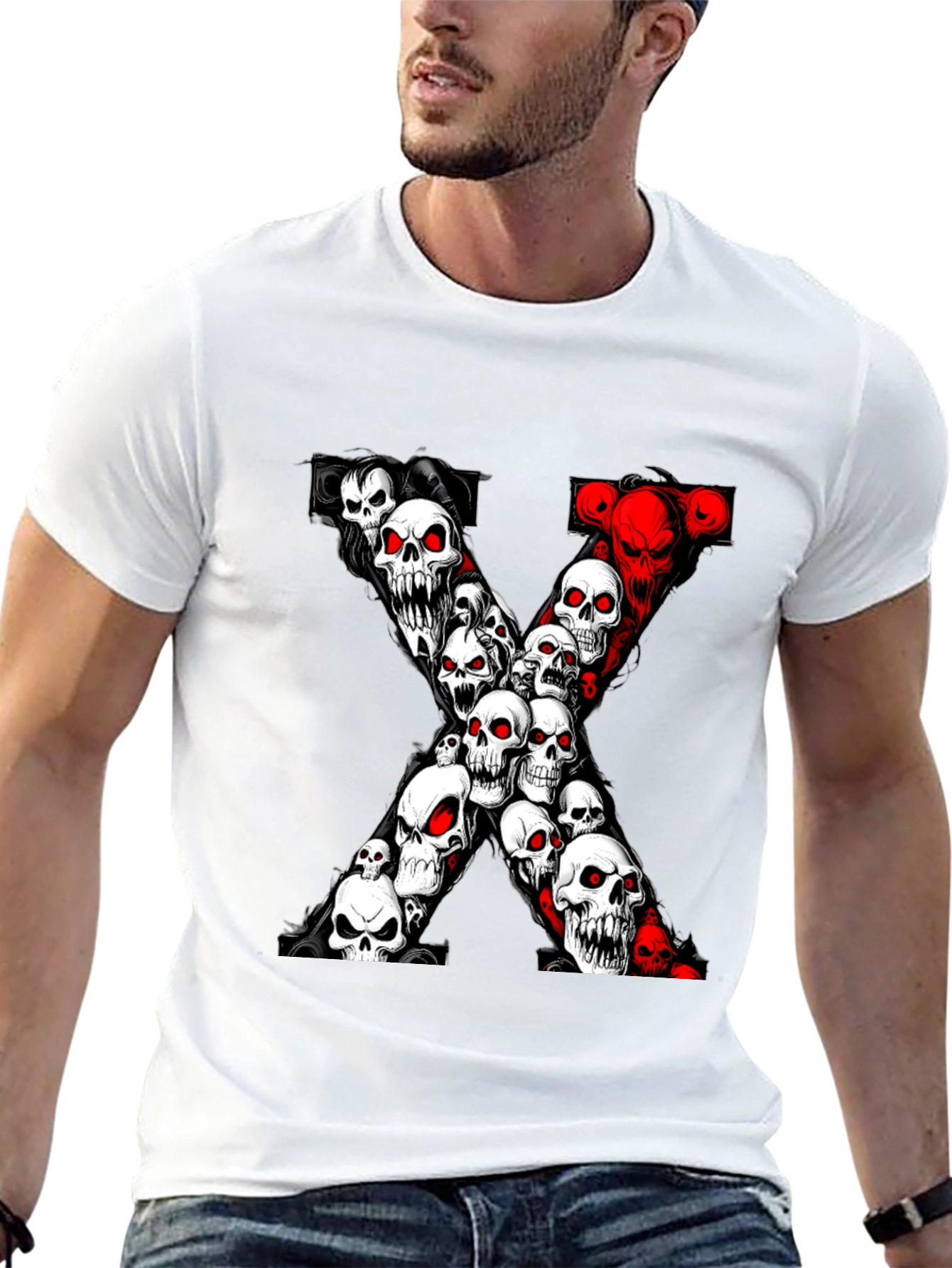 Skull X T-Shirt - Gothic Death Tee