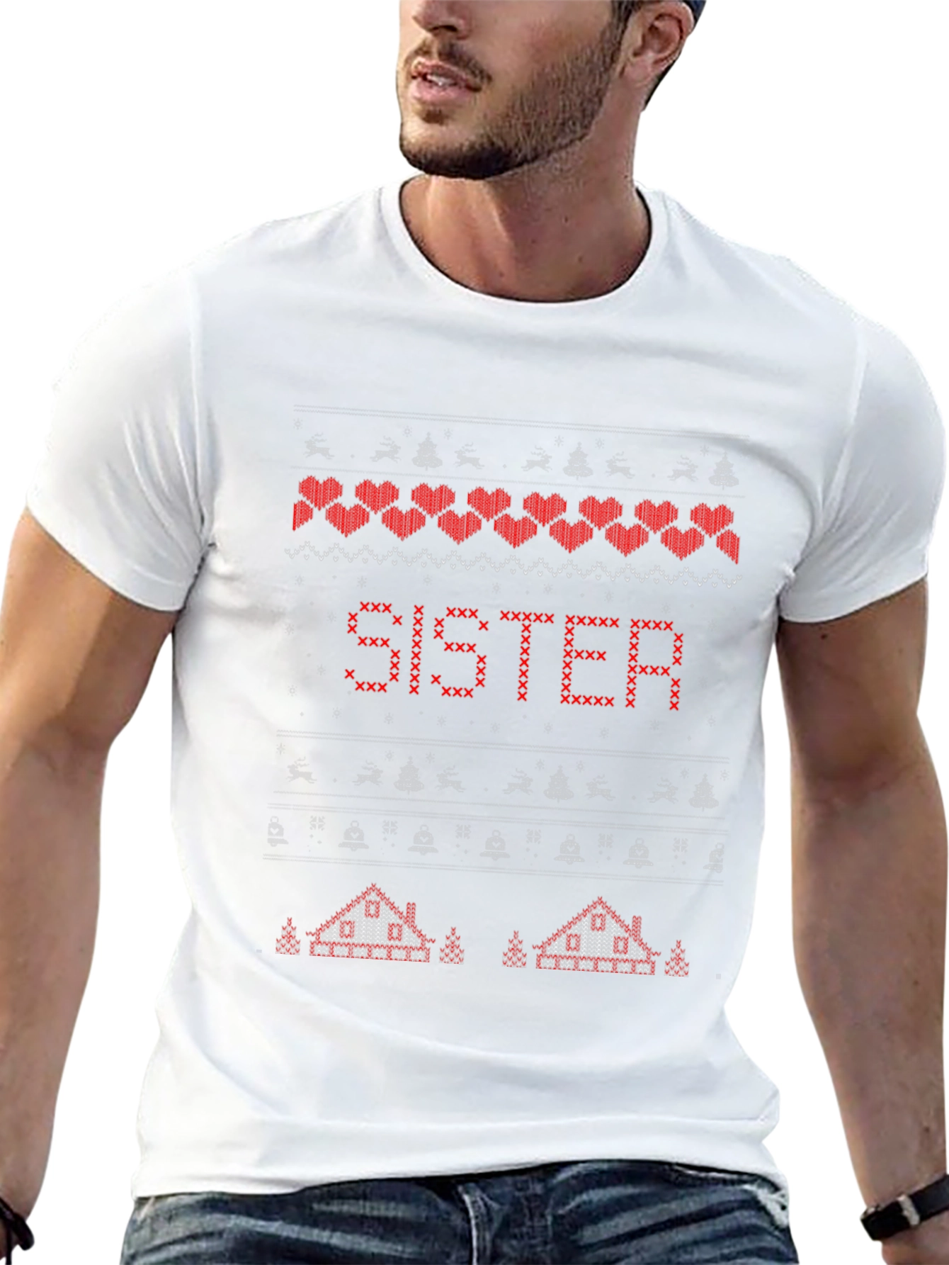 Sister Christmas Ugly Sweater T-Shirt
