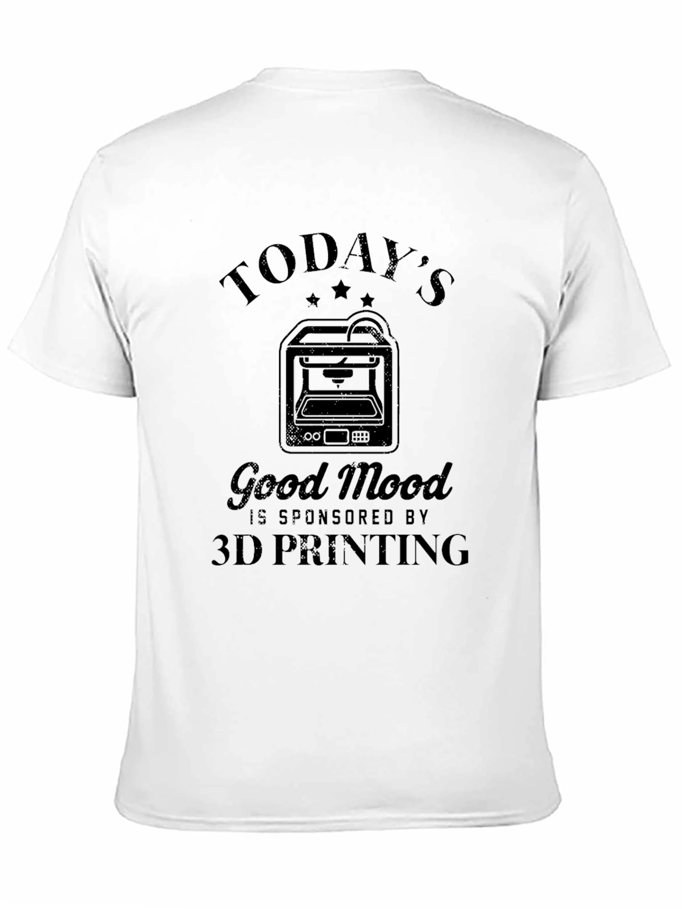 Todays Good Mood 3D Printing Black T-Shirt