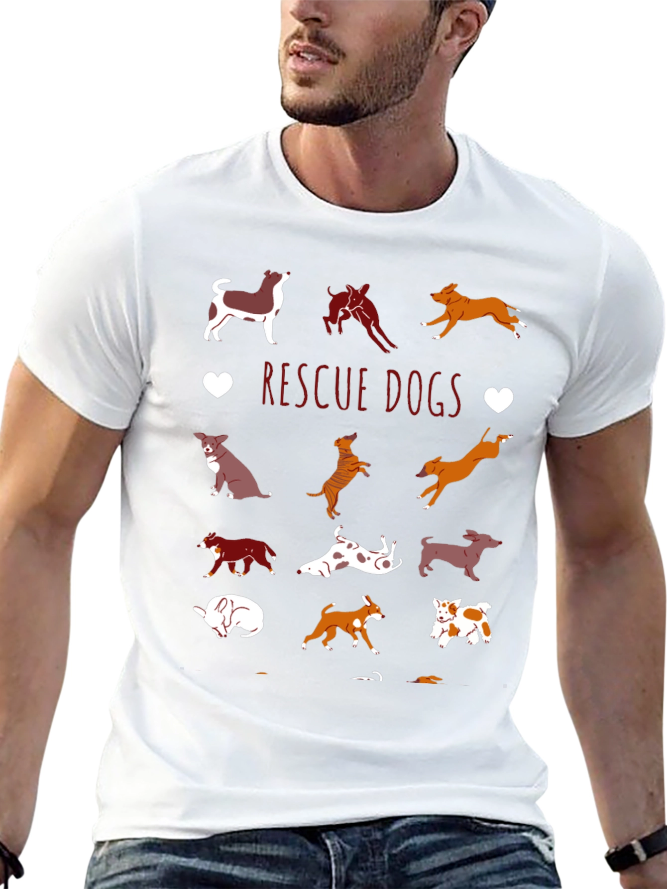 Rescue Dogs Graphic Tee | Dog Lover Shirt