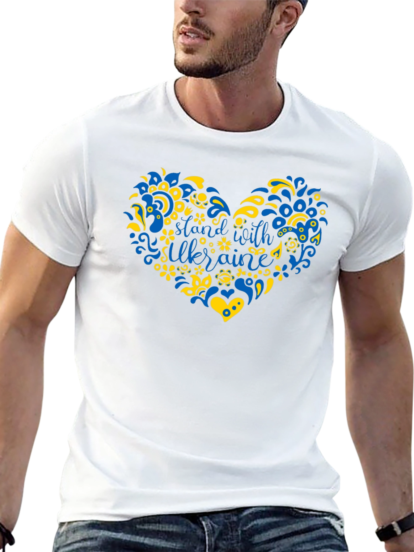 Stand with Ukraine Heart T-Shirt