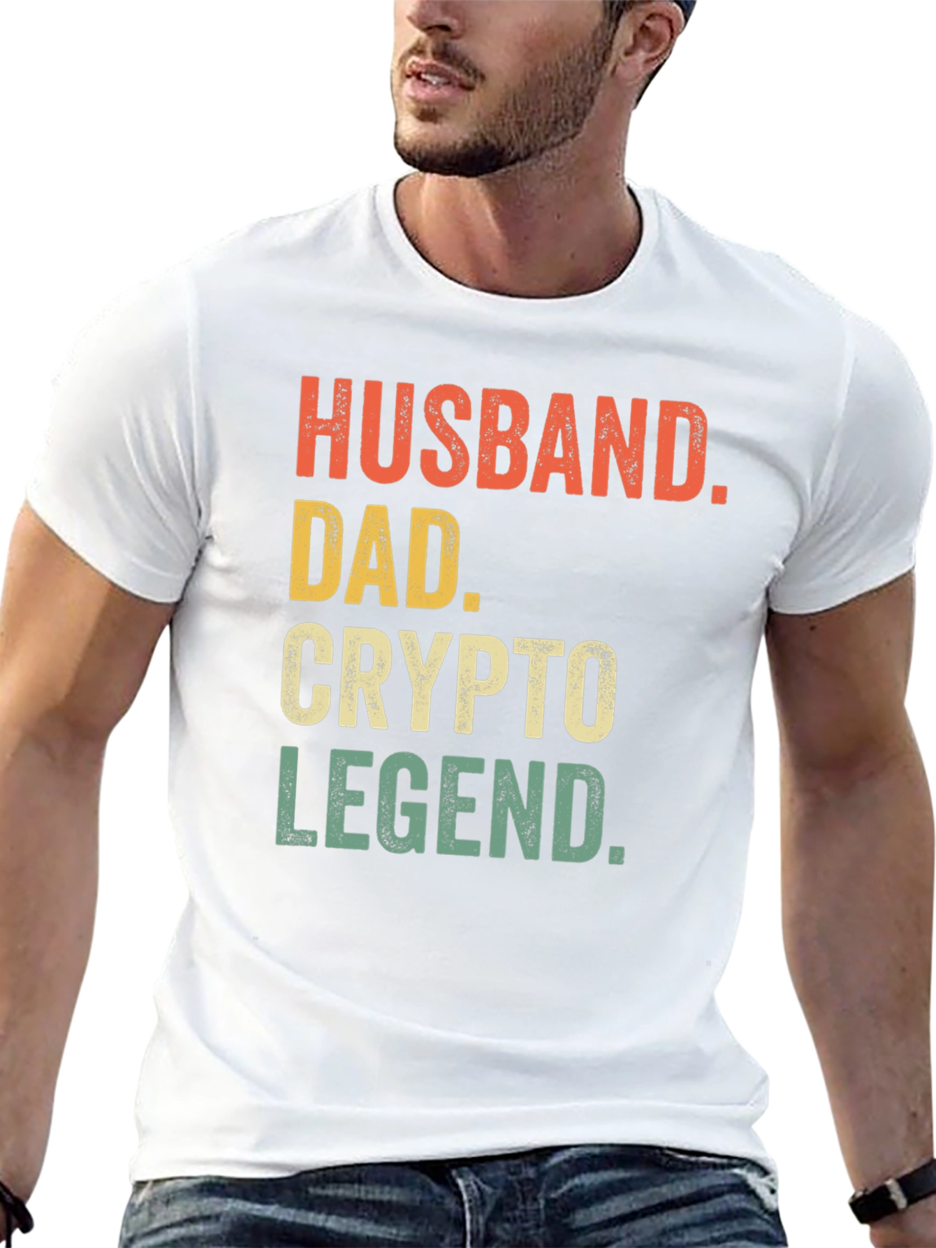 Husband Dad Crypto Legend Graphic Tee