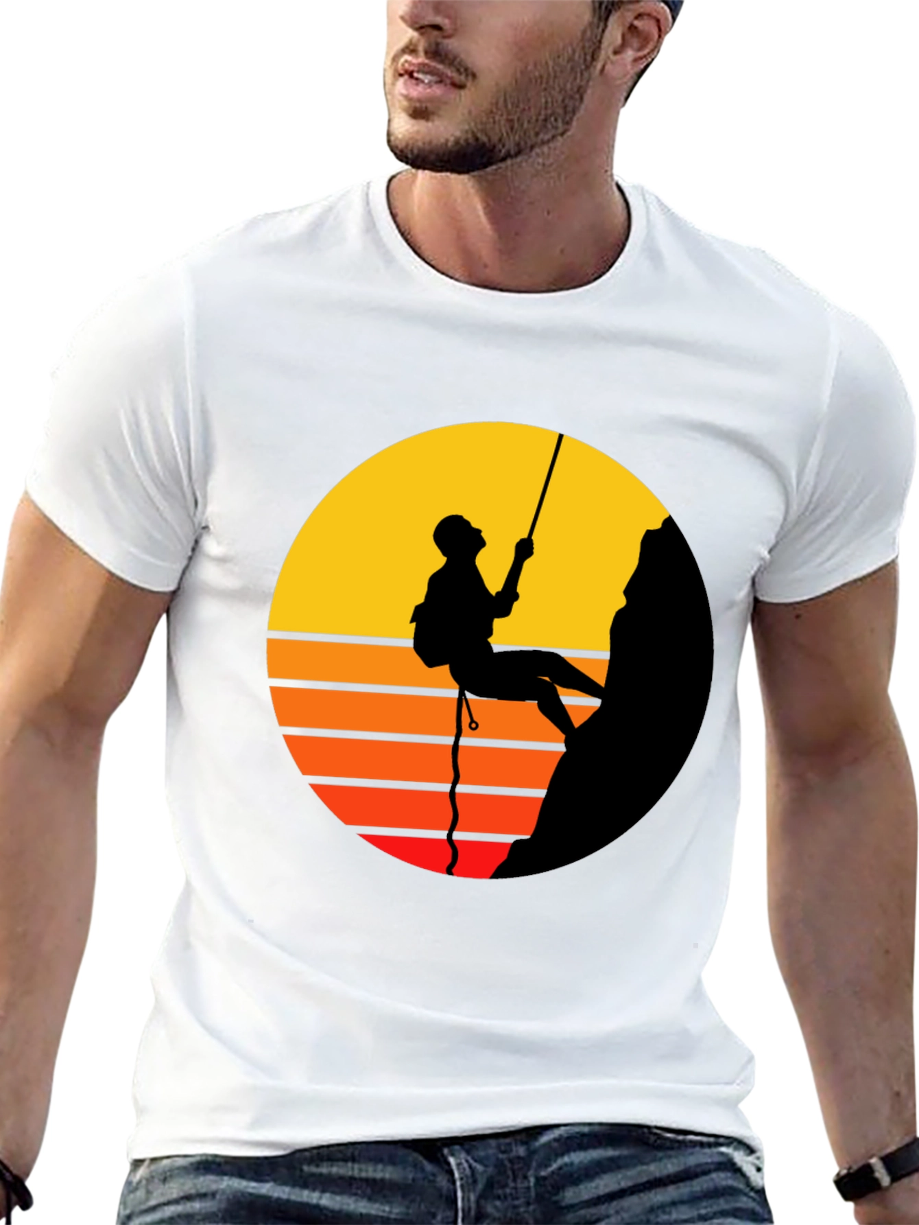 Rock Climbing Graphic Tee - Black