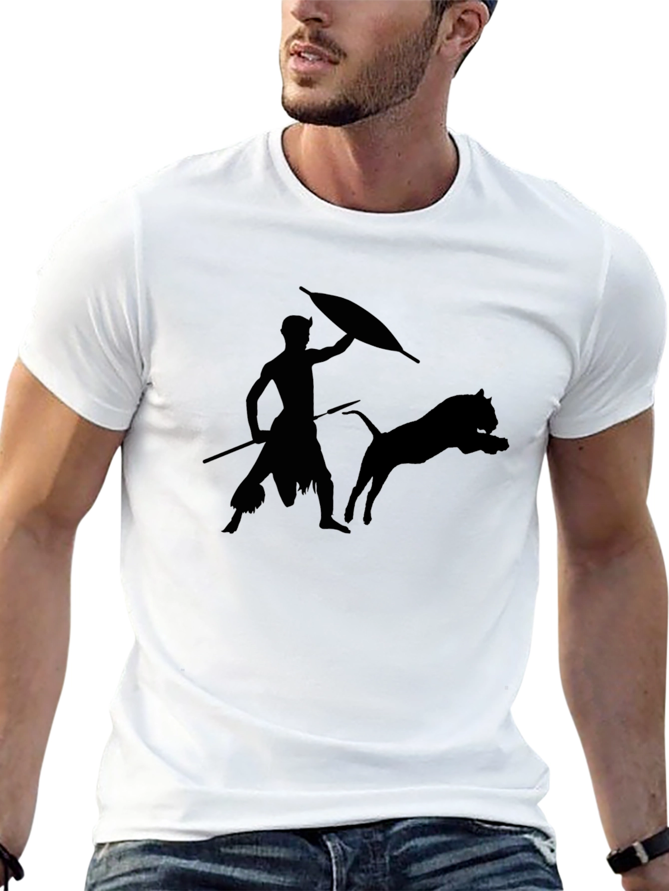 Warrior Silhouette Black T-Shirt