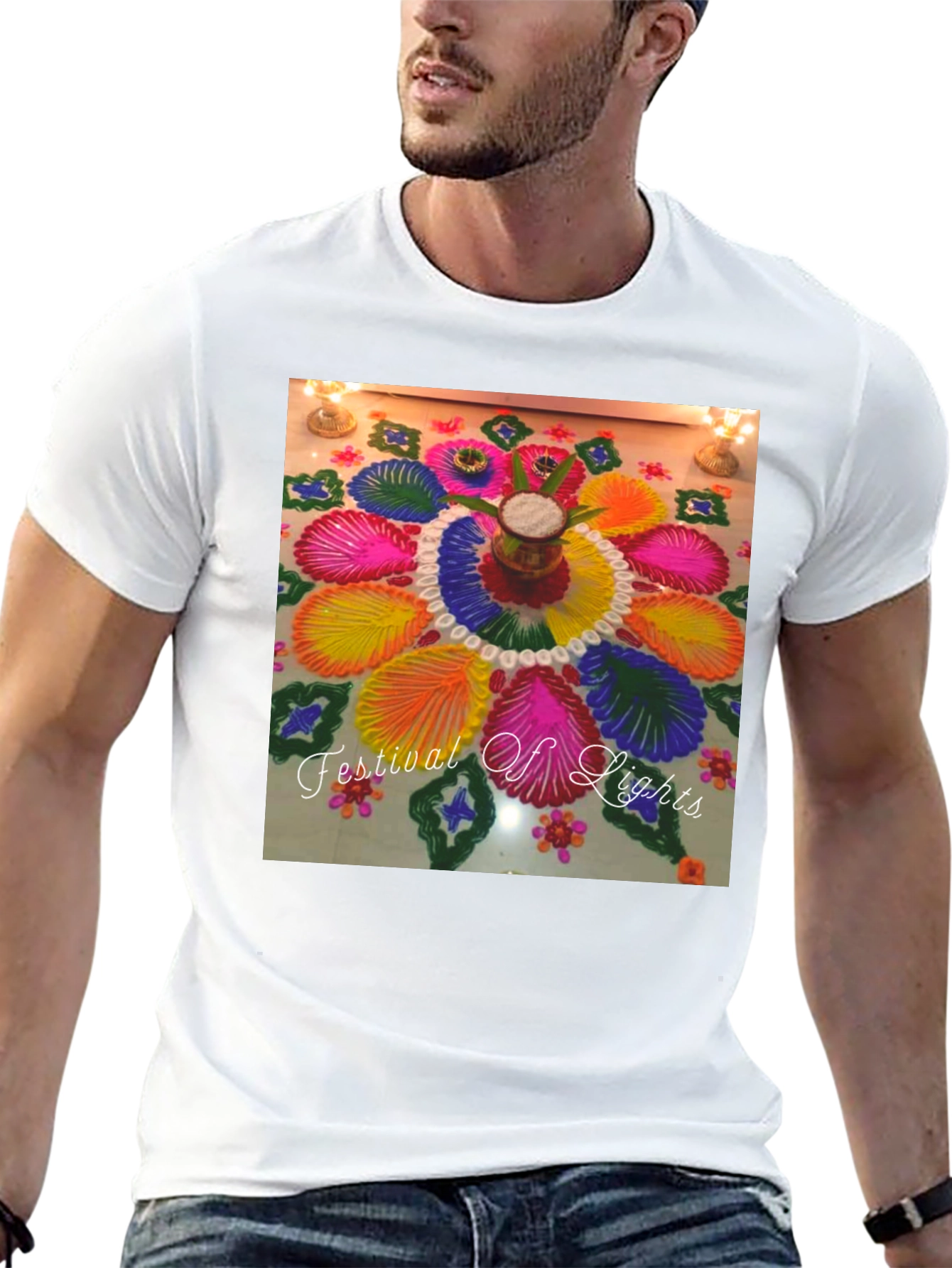 Festival of Lights T-Shirt - Rangoli Art Tee