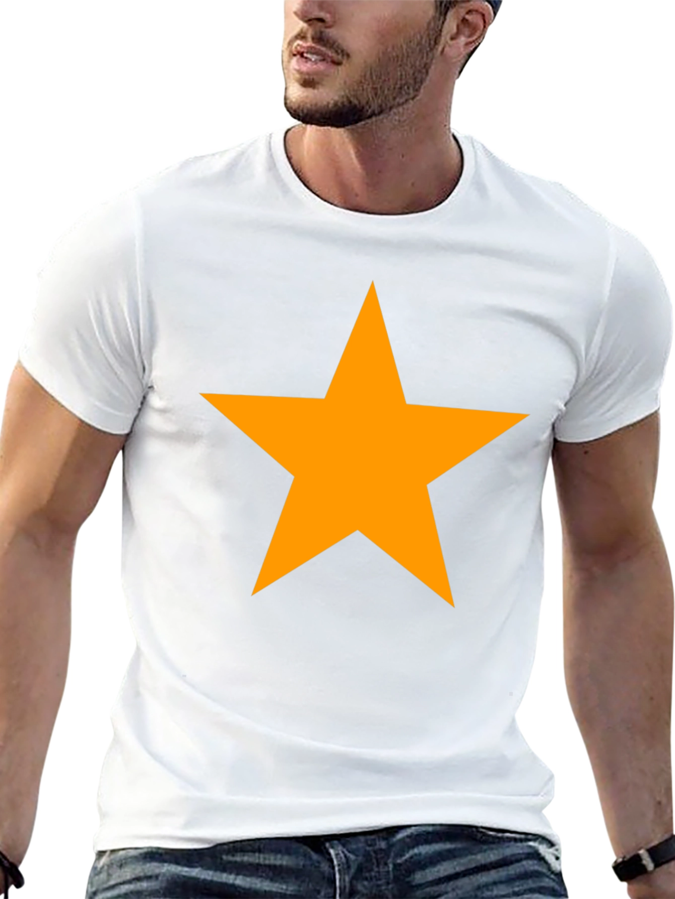 Bold Star Graphic Tee - Classic Black