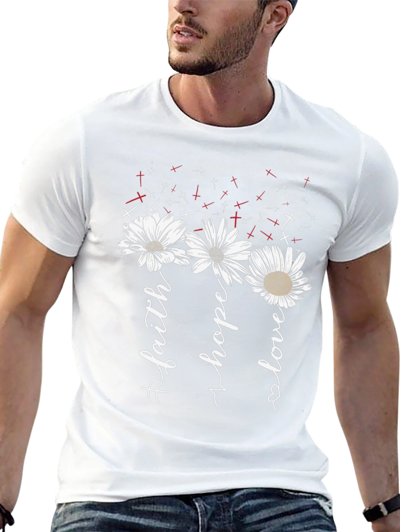 Faith Hope Love Floral T-Shirt