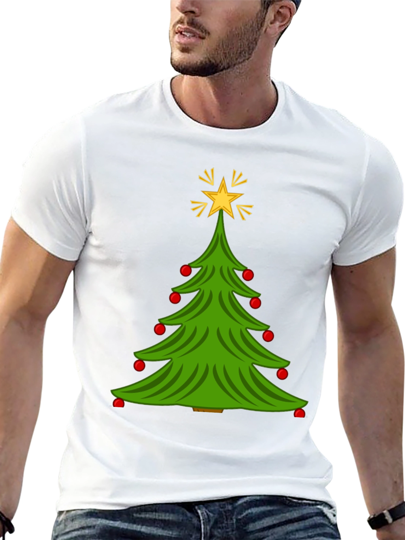 Festive Christmas Tree Graphic Tee - Holiday Style