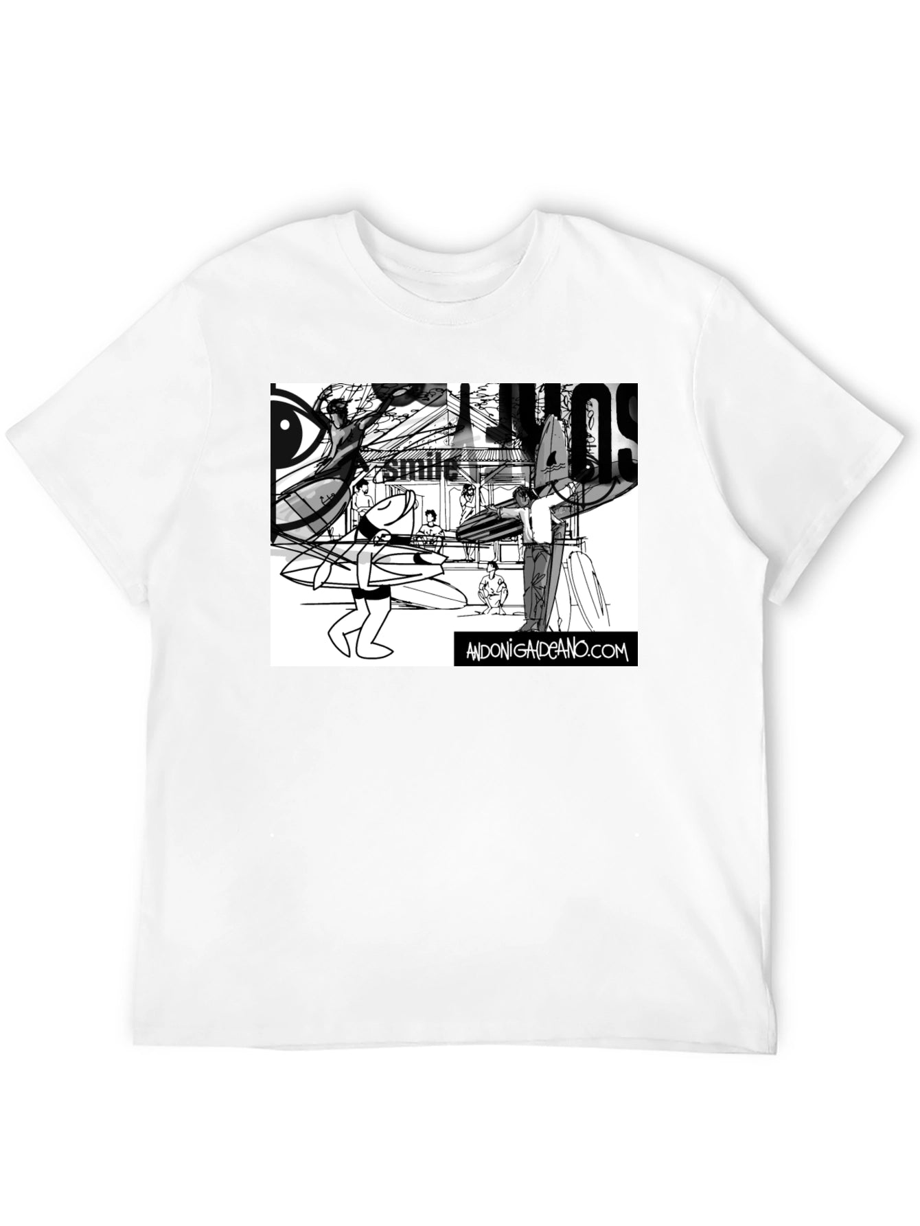 Surf Art T-Shirt - Black Cotton Tee