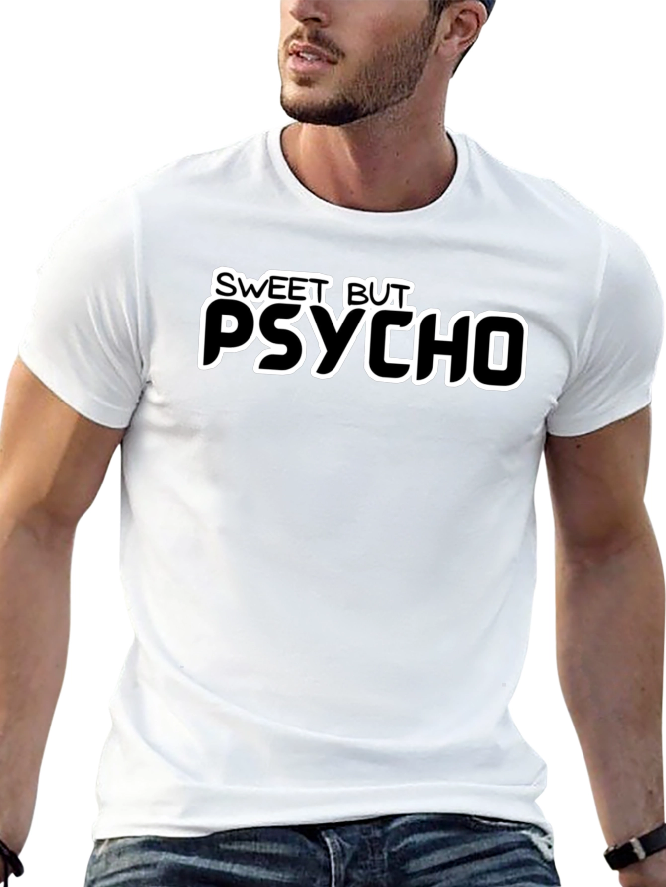 Sweet But Psycho Graphic Tee - Black