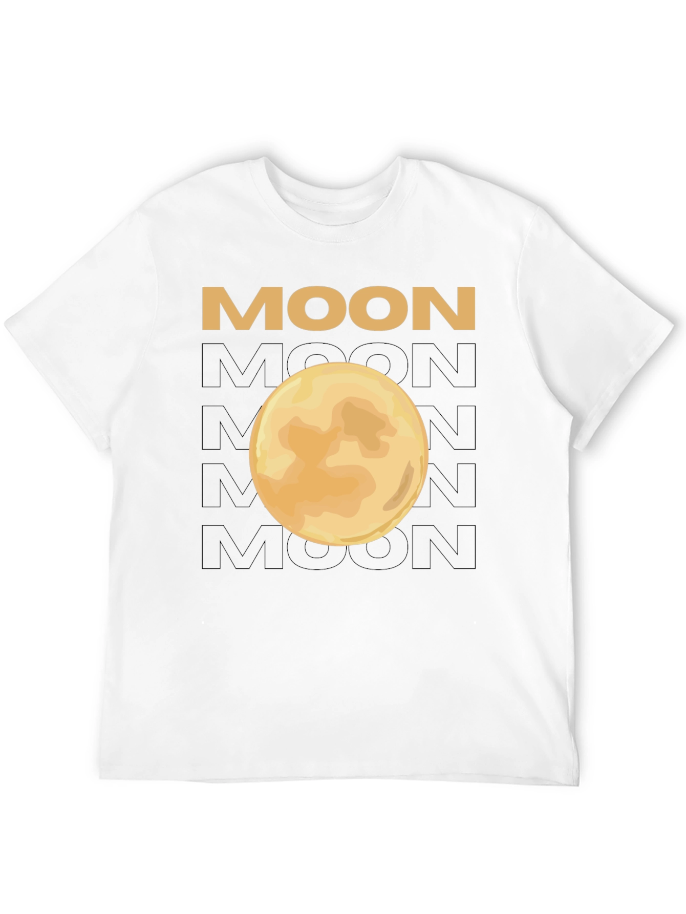 Moon Graphic Black T-Shirt