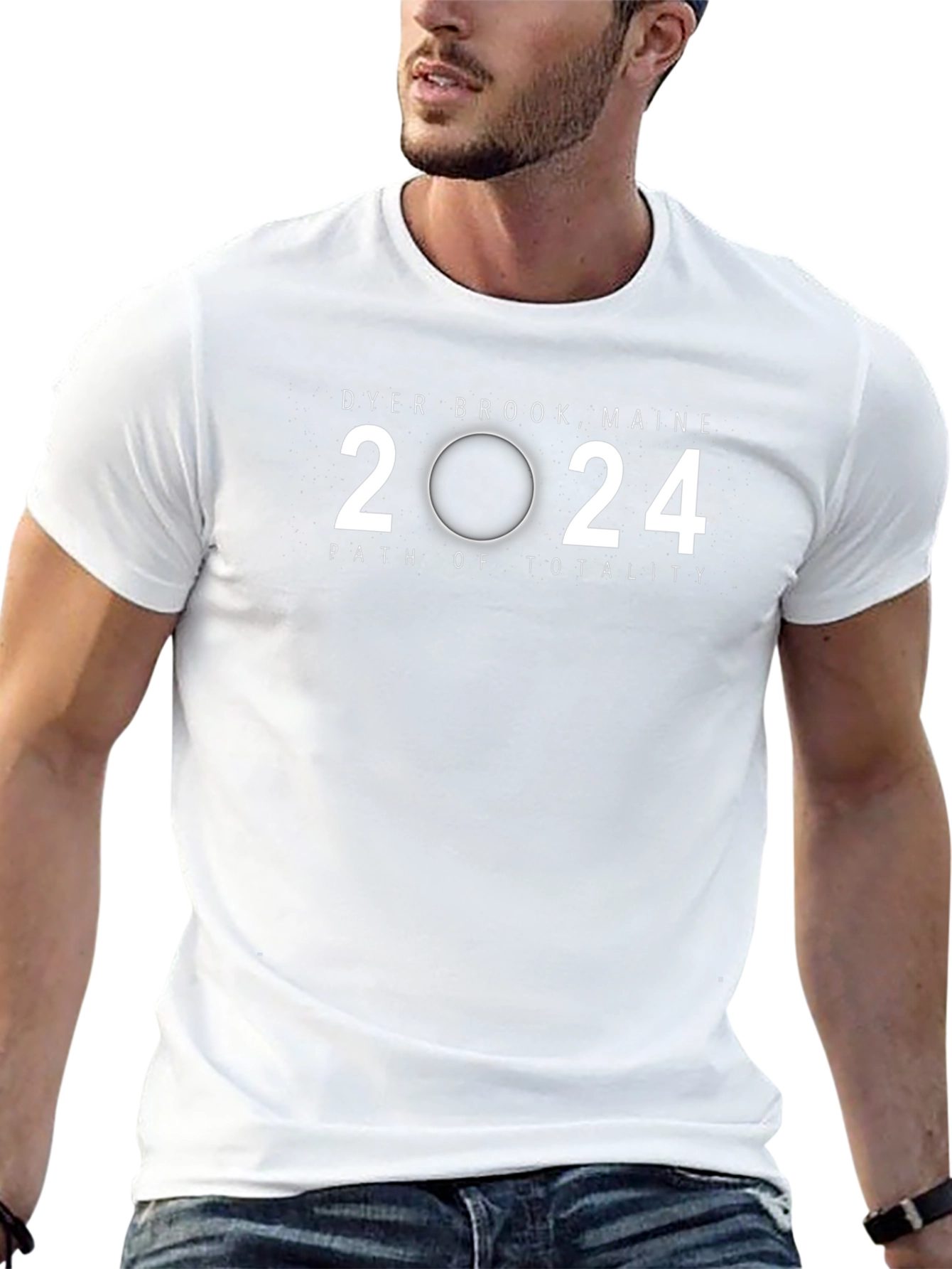 Dyer Brook Maine 2024 Path of Totality Eclipse T-Shirt