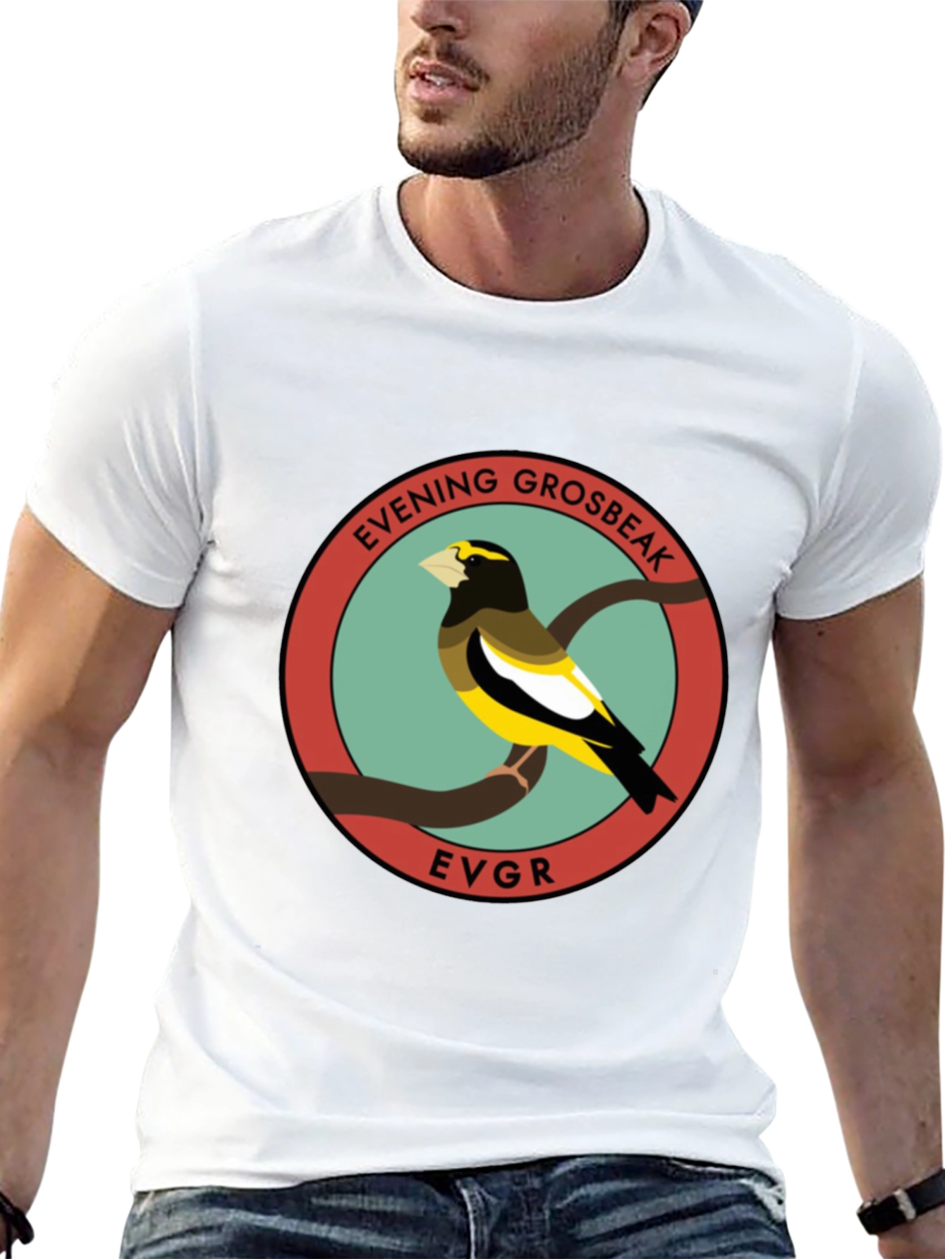 Evening Grosbeak EVGR Bird T-Shirt