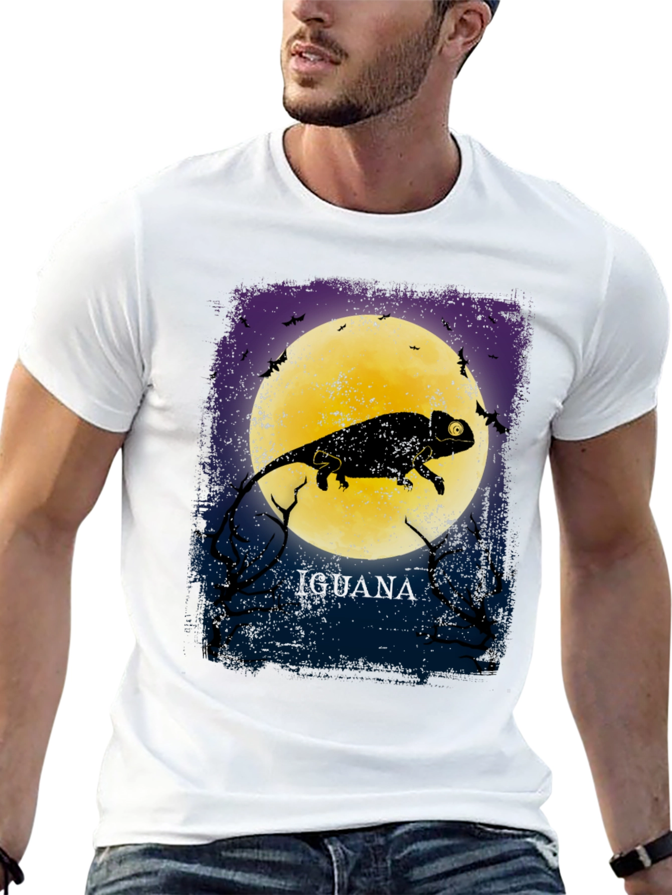 Iguana Moon T-Shirt - Creepy Reptile Design