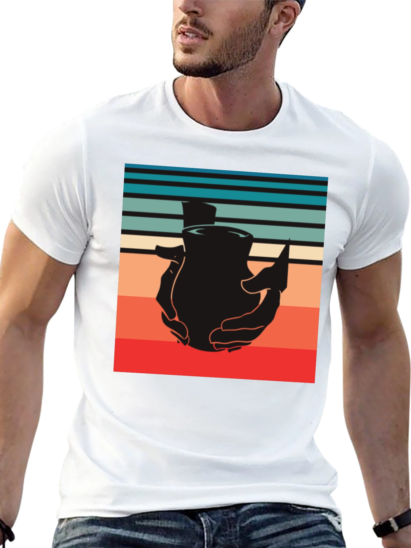 Retro Pottery Tee - Handcrafted Design