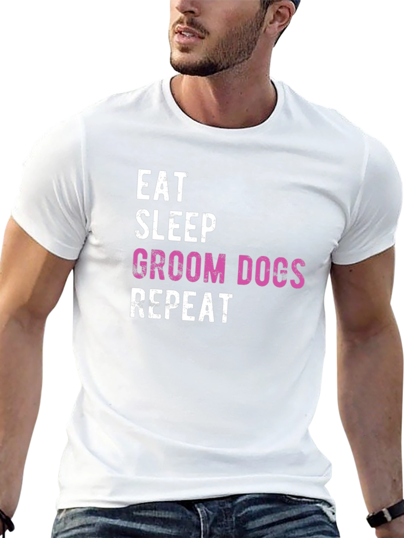 Eat Sleep Groom Dogs Repeat T-Shirt