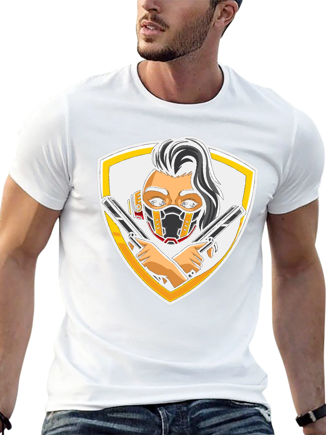 Gun Shield Graphic T-Shirt
