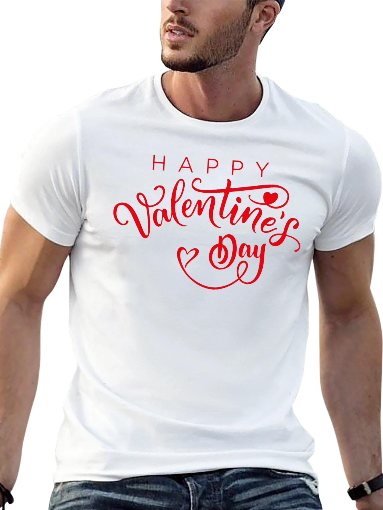 Happy Valentines Day Black T-Shirt