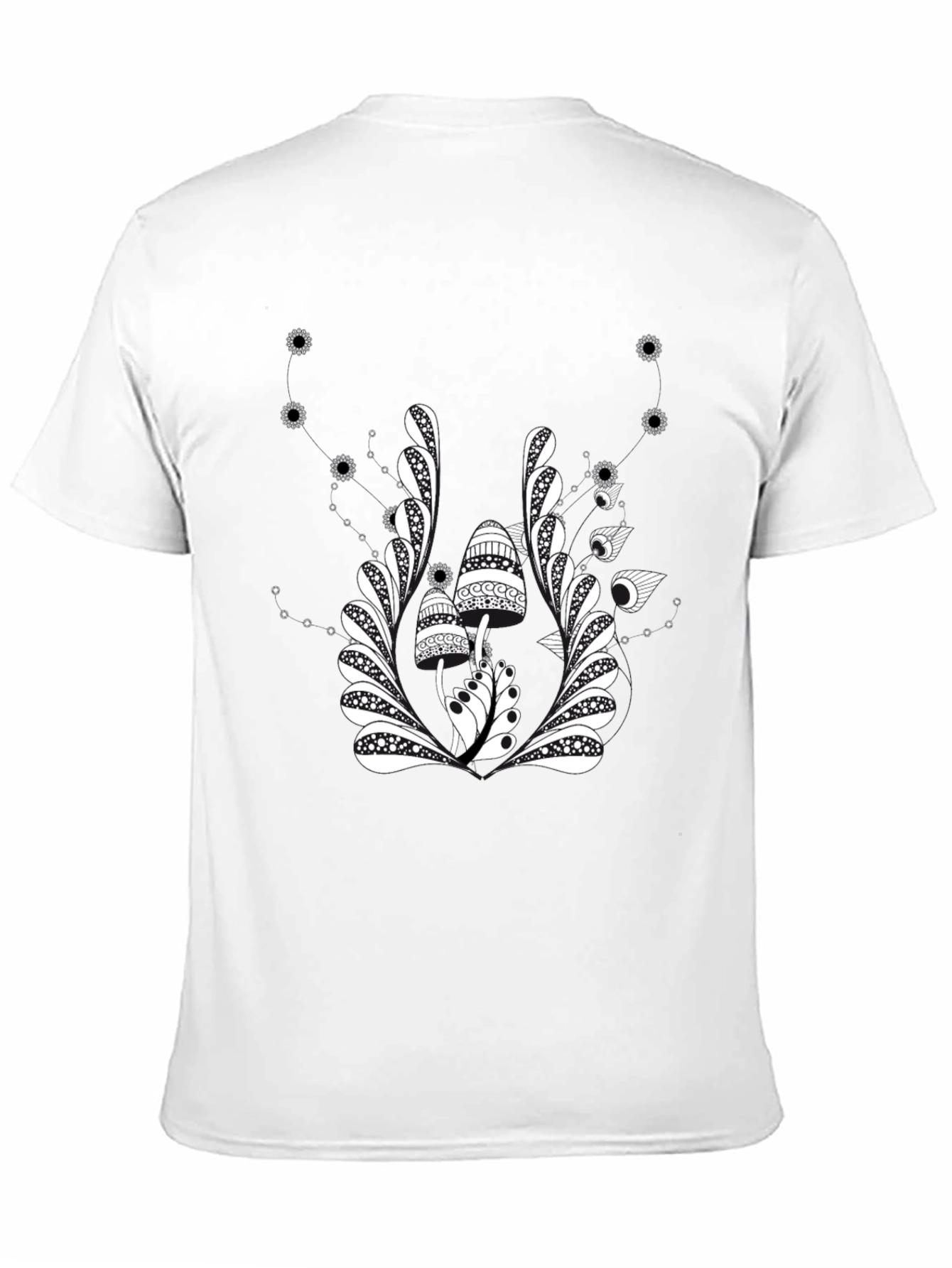 Mushroom Graphic Print Crew Neck T-Shirt