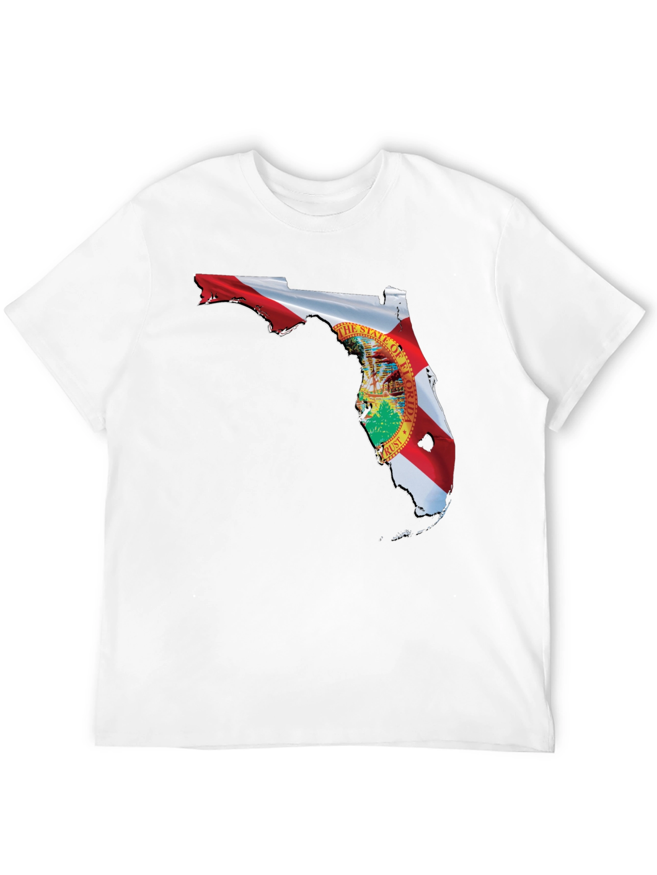 Florida Flag Map Black T-Shirt