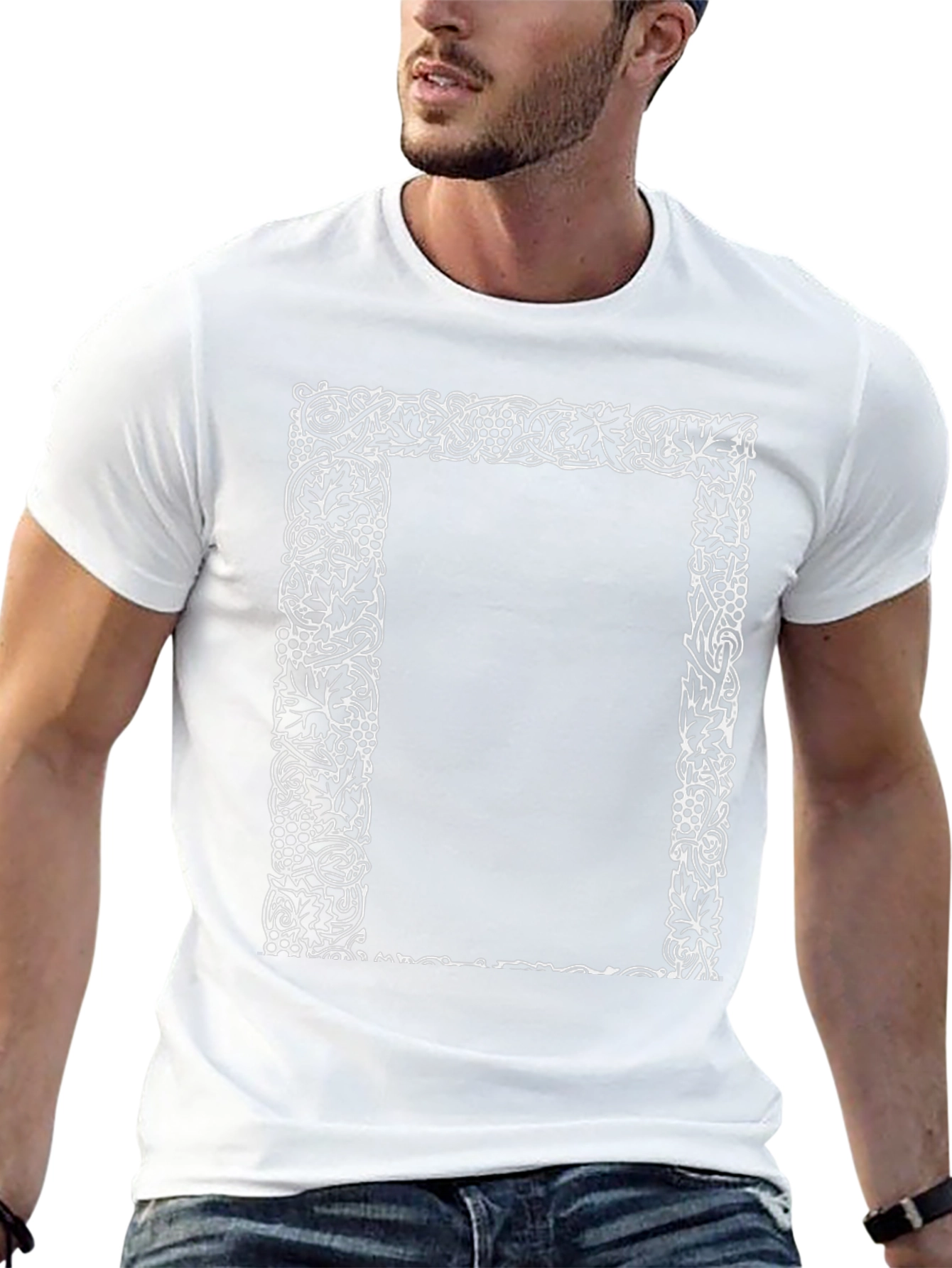 Ornate Border Graphic Tee - Classic Black