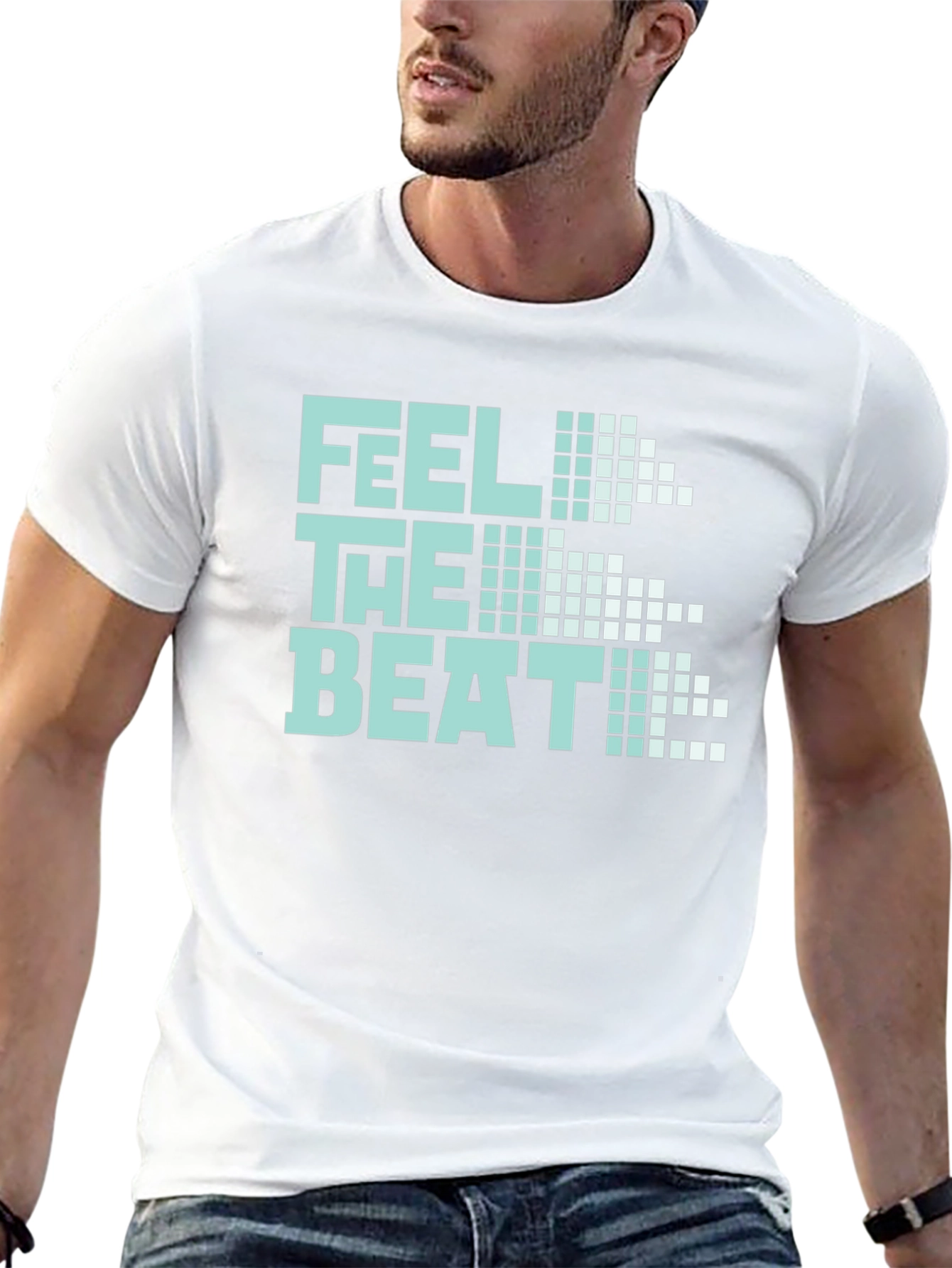 Feel The Beat Graphic Tee - Music Lover Shirt