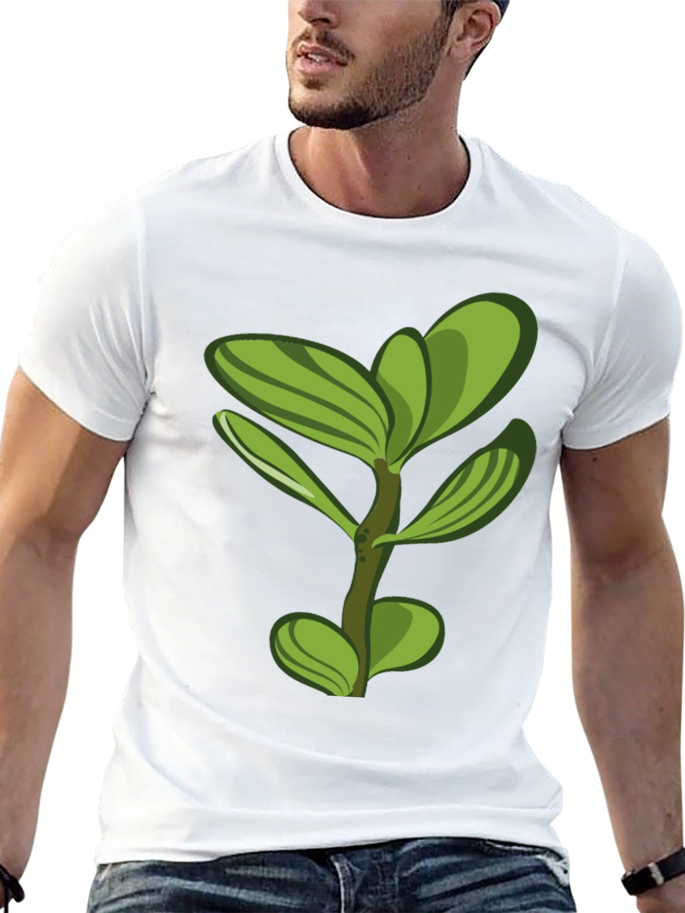 Nature Inspired Graphic Tee - Black Cotton Blend