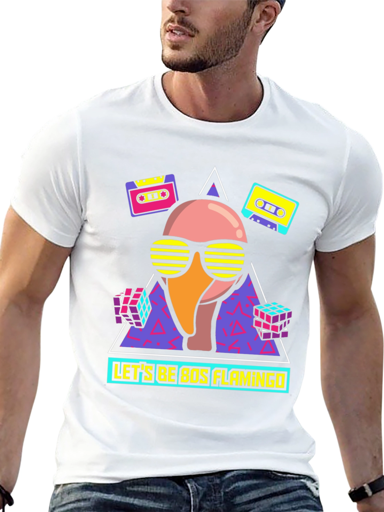 80s Flamingo T-Shirt - Retro Party Fun!