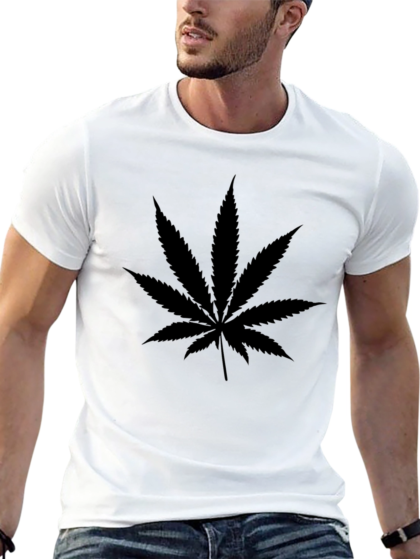 Cannabis Leaf Black T-Shirt
