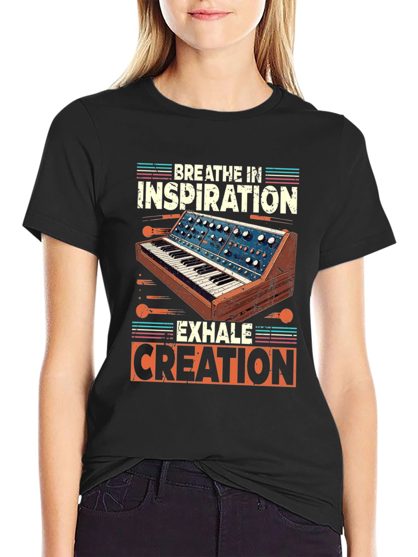 Breathe In Inspiration Synthesizer Graphic T-Shirt