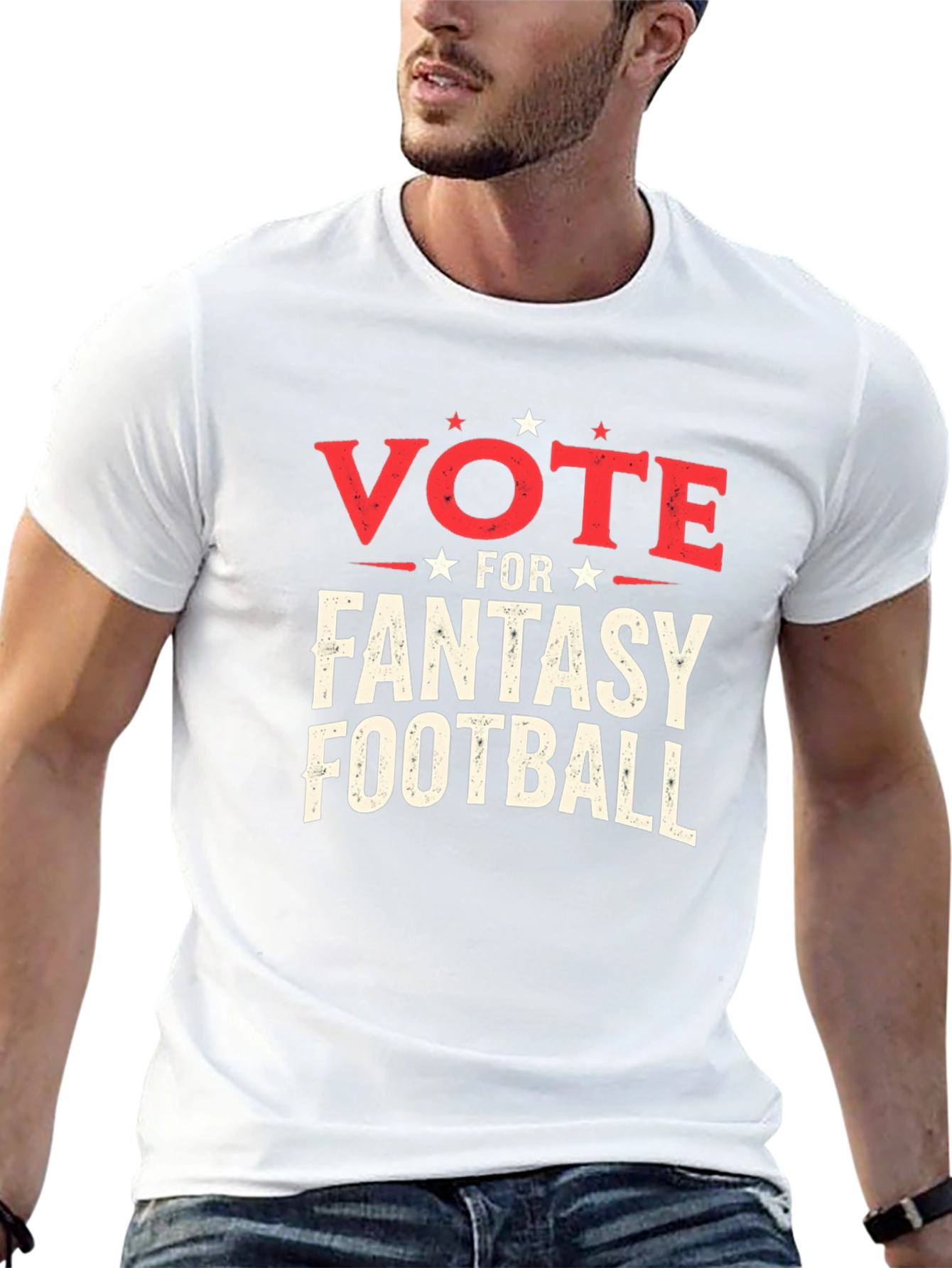 Vote Fantasy Football Black Graphic T-Shirt