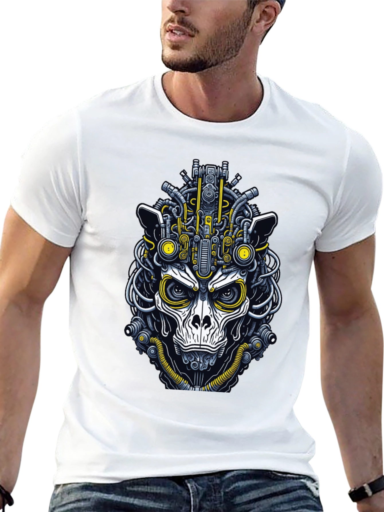Cyberpunk Monkey Graphic Tee - Unique Streetwear