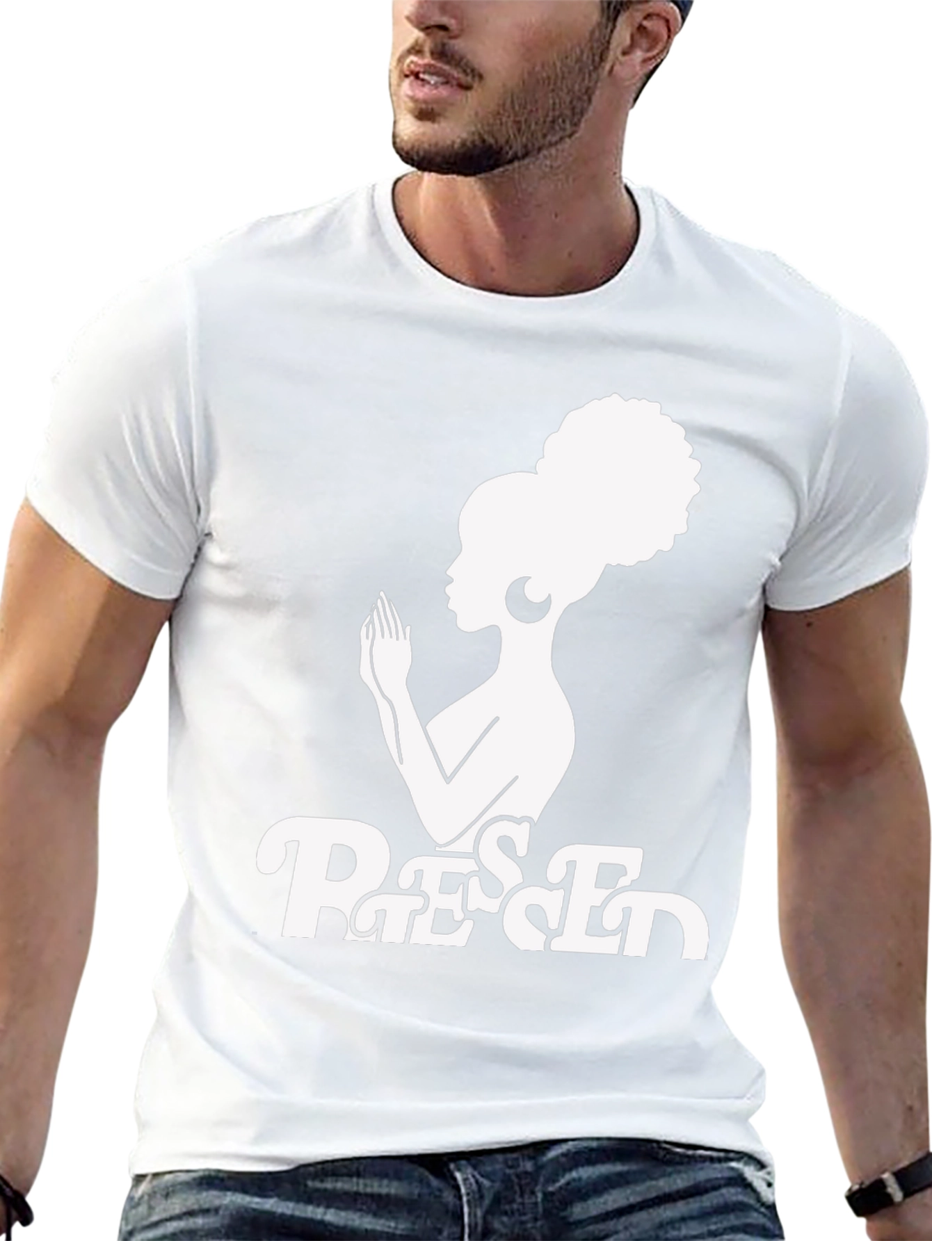 Blessed Graphic T-Shirt - Afro Woman Design