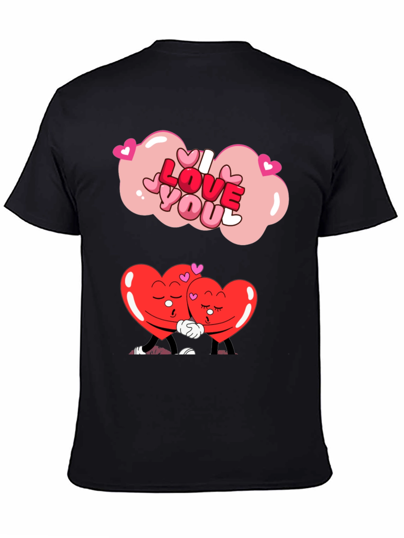 I Love You Hearts Graphic Tee - Valentines Gift