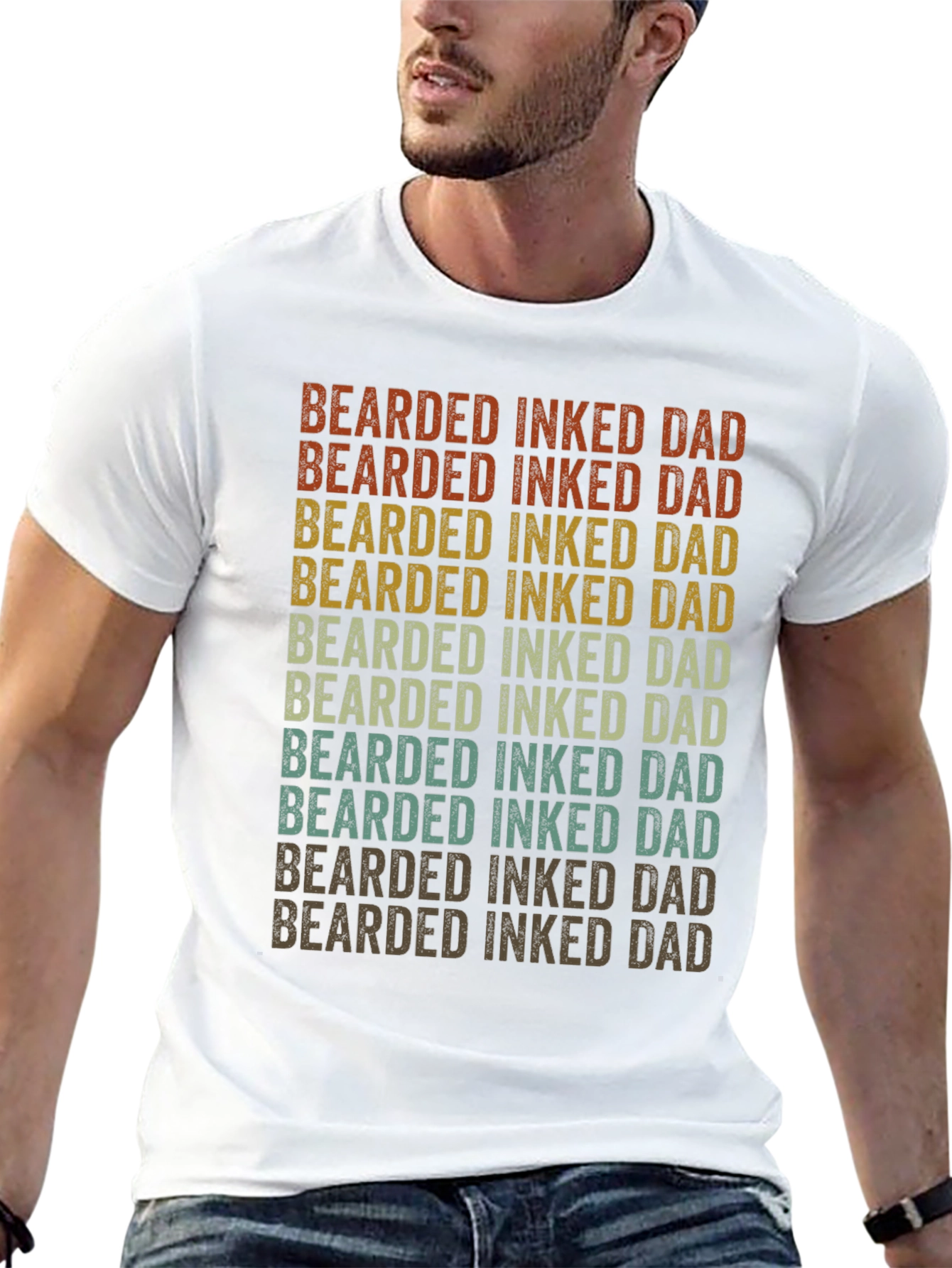 Bearded Inked Dad Graphic Tee