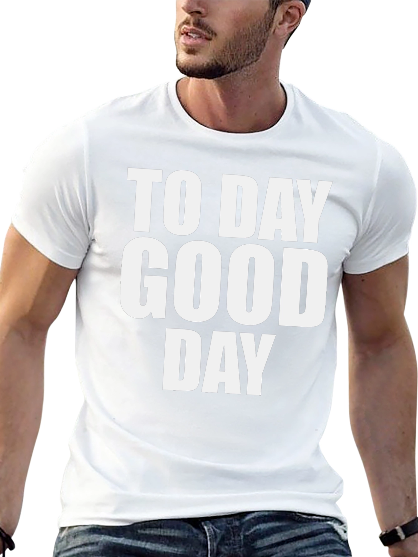 To Day Good Day Black Graphic T-Shirt
