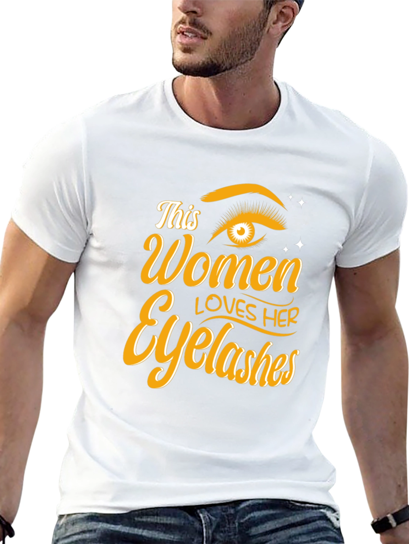 Womens Eyelash Lover T-Shirt - Stylish Graphic Tee